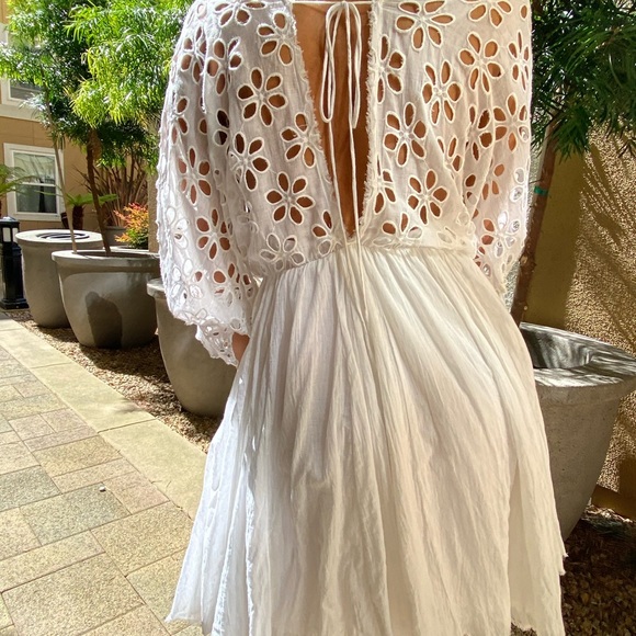 Free people white tunic beach dress - Picture 3 of 5